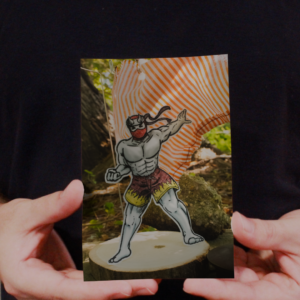 Blade Practicing Henshin, Tea Bath Photo 4"W x 6"H