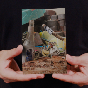 Paper in Bottle, Thief Smash Photo 4"W x 6"H