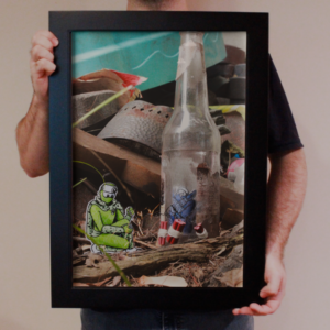 Paper in Bottle TNT Poster 13"W x 19"H