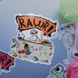 Rawr Cat Kitchen 3" Sticker